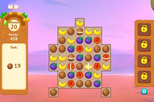 Hawaii Match 4 🕹️ 🍬 | Free Puzzle Match-3 Browser Game - Image 3