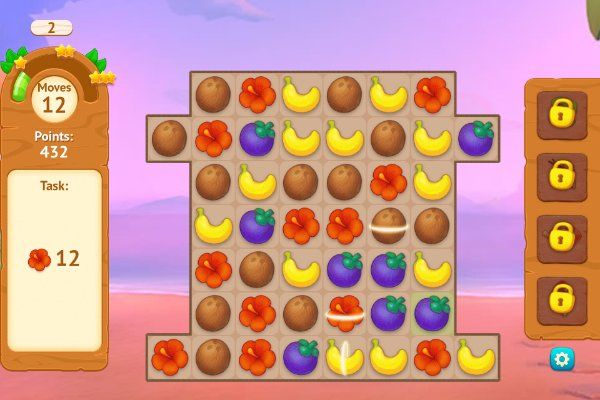 Hawaii Match 5 🕹️ 🍬 | Jogo de navegador de quebra-cabeças match-3 - Imagem 2