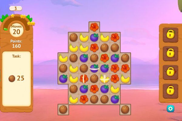 Hawaii Match 5 🕹️ 🍬 | Jogo de navegador de quebra-cabeças match-3 - Imagem 3