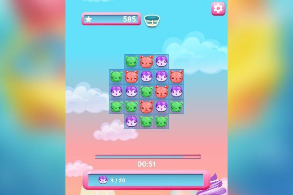 Jelly Island 🕹️ 🍬 | Jogo de navegador de quebra-cabeças match-3 - Imagem 1