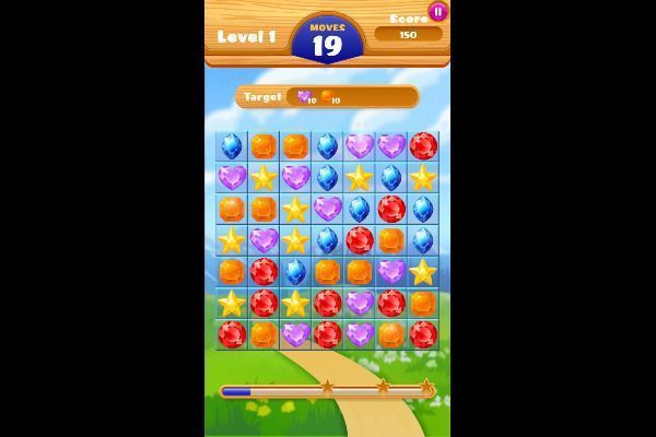 Jewel Crush 🕹️ 🍬 | Jeu de navigateur de puzzle match-3 - Image 1