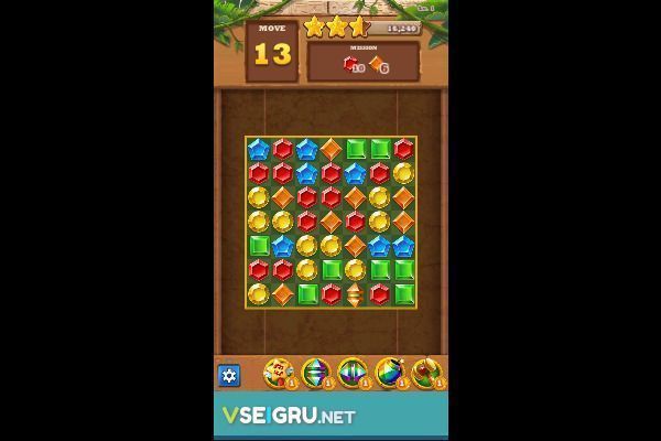 Jewel Jungle 🕹️ 🍬 | Jogo de navegador de quebra-cabeças match-3 - Imagem 1