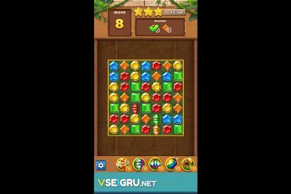 Jewel Jungle 🕹️ 🍬 | Jogo de navegador de quebra-cabeças match-3 - Imagem 2