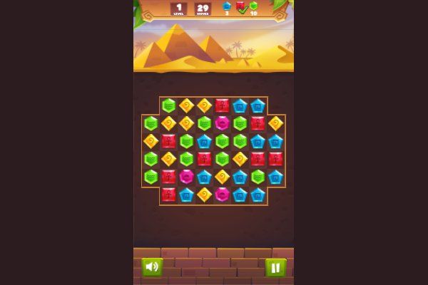 Jewel Treasure 🕹️ 🍬 | Puzzle Match-3 Kostenloses Browserspiel - Bild 1