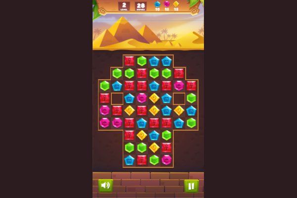 Jewel Treasure 🕹️ 🍬 | Puzzle Match-3 Kostenloses Browserspiel - Bild 2