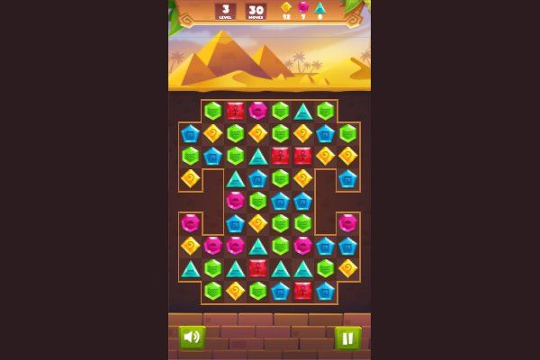Jewel Treasure 🕹️ 🍬 | Puzzle Match-3 Kostenloses Browserspiel - Bild 3