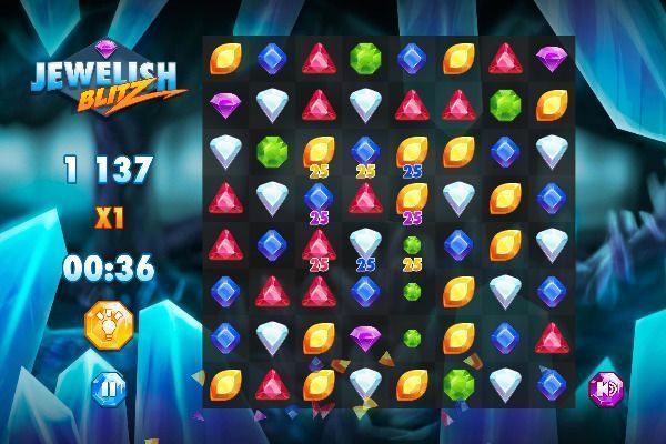 Jewelish Blitz 🕹️ 🍬 | Juego de navegador rompecabezas match-3 - Imagen 3