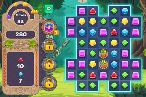 Jewels Blitz 4 🕹️ 🍬 | Jeu de navigateur de puzzle match-3 - Image 1