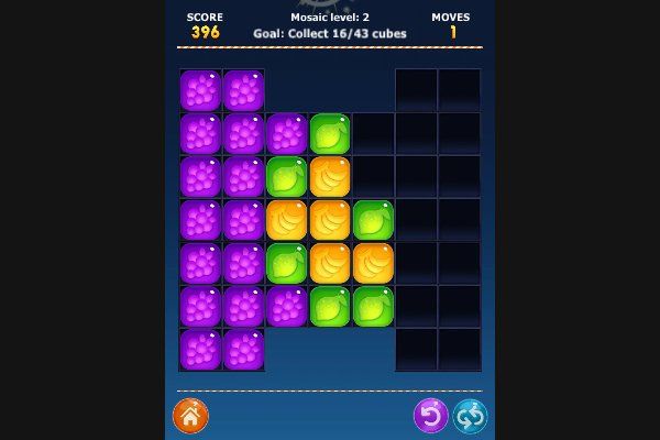 Juicy Cubes 🕹️ 🍬 | Gioco per browser rompicapo match-3 - Immagine 1