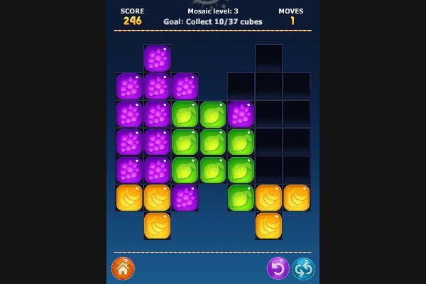 Juicy Cubes 🕹️ 🍬 | Puzzle Match-3 Kostenloses Browserspiel - Bild 2