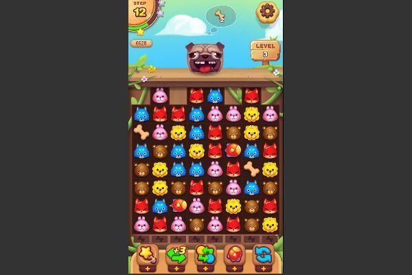 Pet Crush 🕹️ 🍬 | Puzzle Match-3 Kostenloses Browserspiel - Bild 3