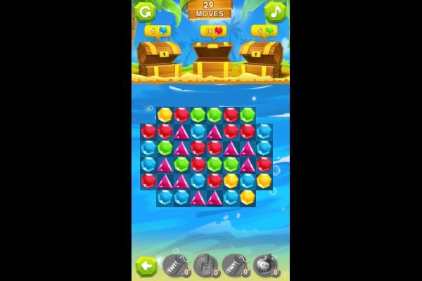 Pirates Match The Lost Treasure 🕹️ 🍬 | Jeu de navigateur de puzzle match-3 - Image 1