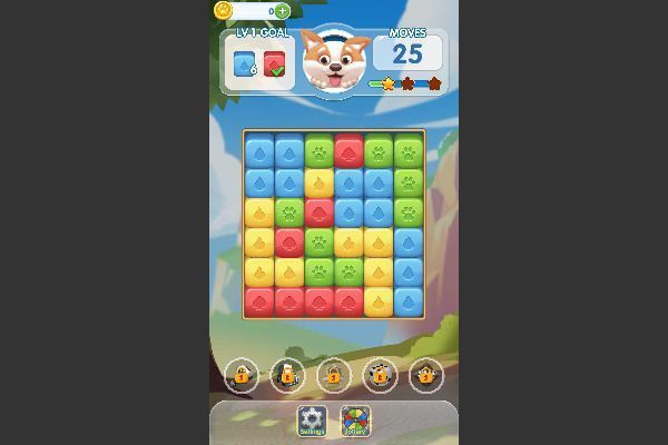 Puppy Blast Lite 🕹️ 🍬 | Juego de navegador rompecabezas match-3 - Imagen 1