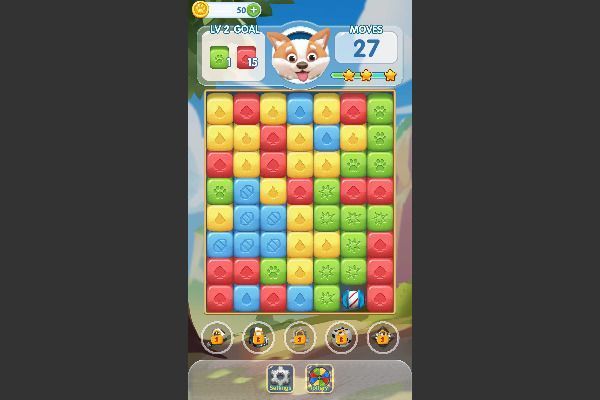 Puppy Blast Lite 🕹️ 🍬 | Free Puzzle Match-3 Browser Game - Image 2