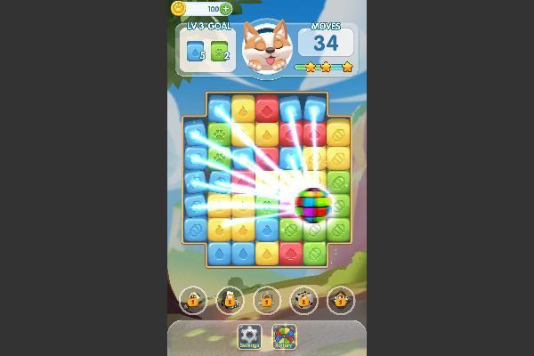 Puppy Blast Lite 🕹️ 🍬 | Free Puzzle Match-3 Browser Game - Image 3