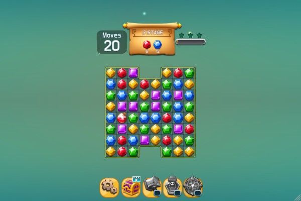 Stickman Jewel Match 3 Master 🕹️ 🍬 | Puzzle Match-3 Kostenloses Browserspiel - Bild 3