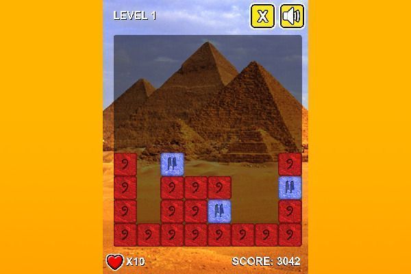 Stones Of Pharaoh 🕹️ 🍬 | Juego de navegador rompecabezas match-3 - Imagen 1