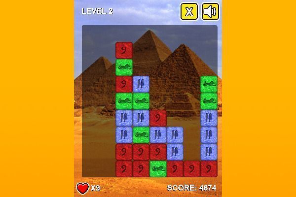 Stones Of Pharaoh 🕹️ 🍬 | Juego de navegador rompecabezas match-3 - Imagen 3