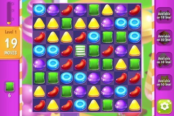 Sweet World 🕹️ 🍬 | Free Puzzle Match-3 Browser Game - Image 1