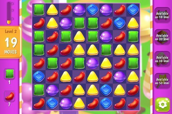 Sweet World 🕹️ 🍬 | Puzzle Match-3 Kostenloses Browserspiel - Bild 2