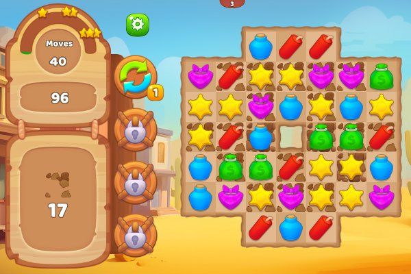 Wild West Match 🕹️ 🍬 | Free Puzzle Match-3 Browser Game - Image 2