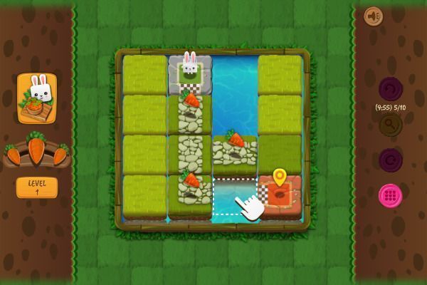 Bunny Quest 🕹️ 💡 | Free Puzzle Logic Browser Game - Image 1