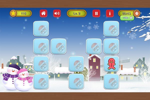 Christmas Memory 🕹️ 💡 | Free Puzzle Cards Browser Game - Image 2