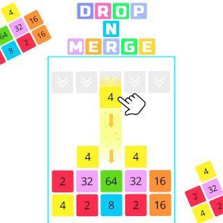 Jogar Drop n Merge Blocks  🕹️ 💡