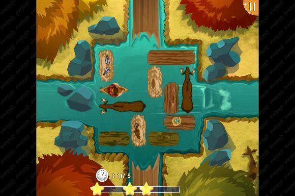 Lumberjack River Exit 🕹️ 💡 | Gioco per browser rompicapo di logica - Immagine 2