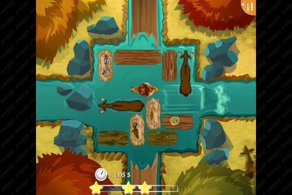 Lumberjack River Exit 🕹️ 💡 | Gioco per browser rompicapo di logica - Immagine 3