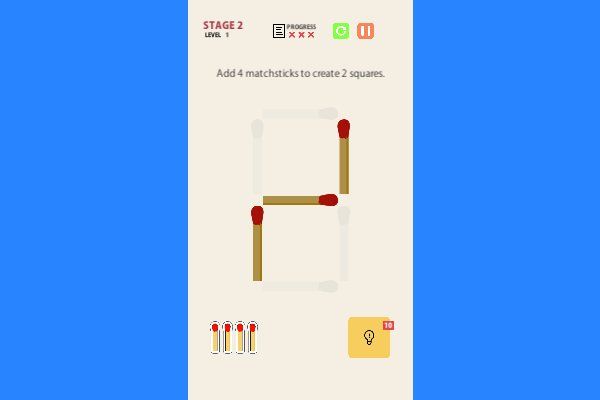 Matchstick 🕹️ 💡 | Gioco per browser rompicapo di logica - Immagine 1