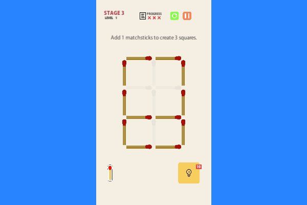 Matchstick 🕹️ 💡 | Jogo de navegador de quebra-cabeças de lógica - Imagem 2