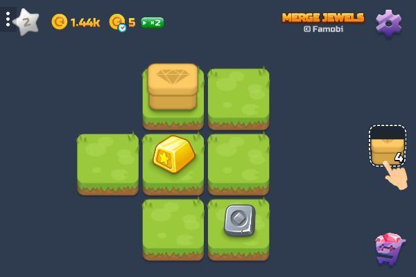 Merge Jewels 🕹️ 💡 | Jogo de navegador de quebra-cabeças casual - Imagem 2