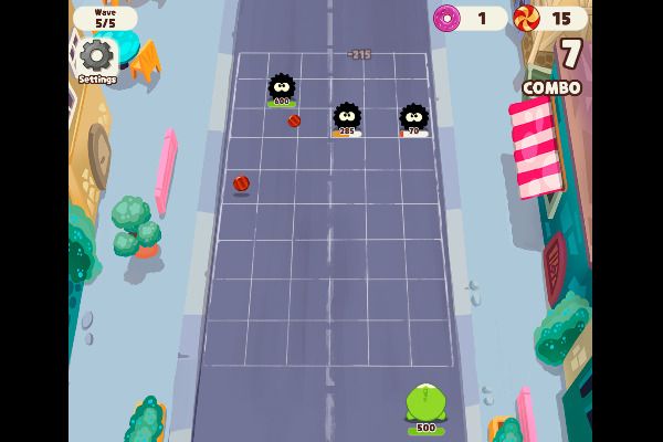 Om Nom Bounce 🕹️ 💡 | Juego de navegador rompecabezas arcade - Imagen 3