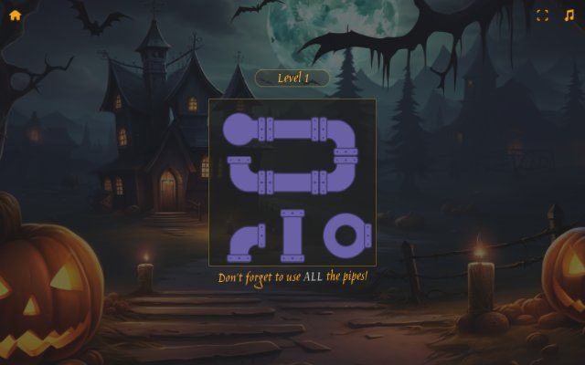 Spooky Pipe Puzzle 🕹️ 💡 | Juego de navegador rompecabezas de lógica - Imagen 1