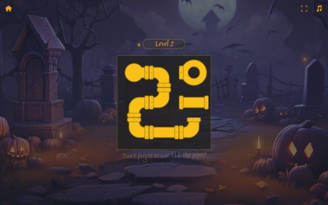 Spooky Pipe Puzzle 🕹️ 💡 | Free Puzzle Logic Browser Game - Image 2