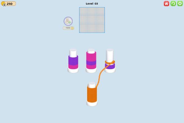 Thread Sort 🕹️ 💡 | Puzzle Logik Kostenloses Browserspiel - Bild 2