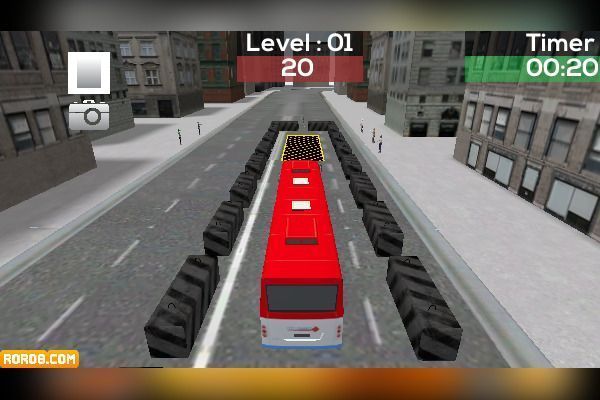 Bus Parking 3D 🕹️ 🏁 | Jogo de navegador de habilidade de corridas - Imagem 1