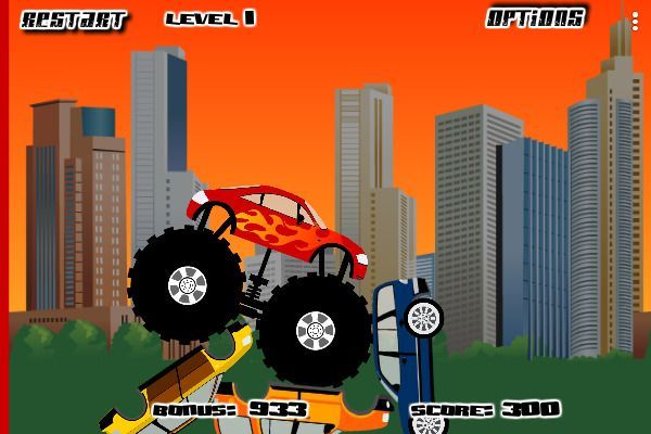 Monster Truck Destroyer 🕹️ 🏁 | Juego de navegador arcade de carreras - Imagen 1