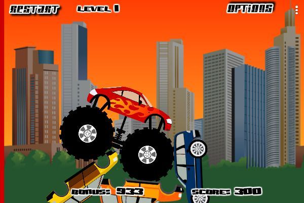 Monster Truck Destroyer 🕹️ 🏁 | Arcade Rennsport Kostenloses Browserspiel - Bild 1