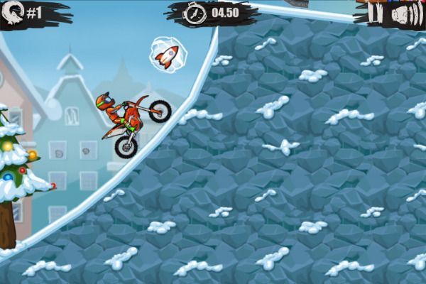 Moto X3M Winter 🕹️ 🏁 | Arcade Rennsport Kostenloses Browserspiel - Bild 1