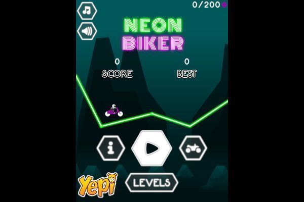 Neon Biker 🕹️ 🏁 | Jeu de navigateur de courses de physique - Image 1