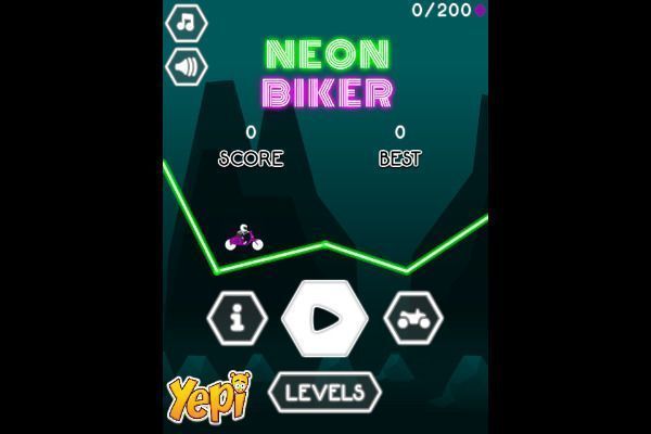 Neon Biker 🕹️ 🏁 | Jogo de navegador de corridas com física - Imagem 1