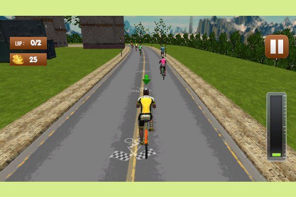 Pro Cycling 3D Simulator 🕹️ 🏁 | Juego de navegador arcade de carreras - Imagen 2