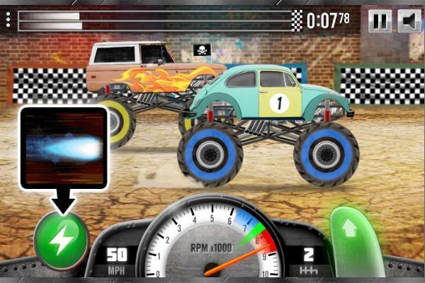 Racing Monster Trucks 🕹️ 🏁 | Free Arcade Racing Browser Game - Image 3