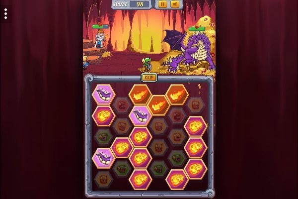 Dragon Fire and Fury 🕹️ 🏰 | Free Strategy Match-3 Browser Game - Image 2