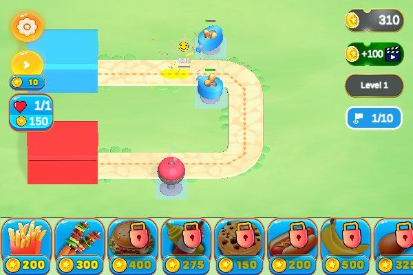 Food Tower Defense 🕹️ 🏰 | Jogo de navegador de estratégia casual - Imagem 3
