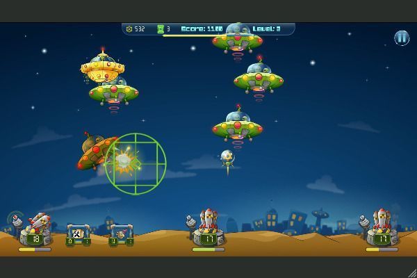 Galactic Missile Defense 🕹️ 🏰 | Arcade Strategie Kostenloses Browserspiel - Bild 2